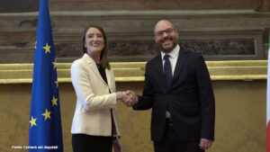 Il Presidente Fontana ha ricevuto il Presidente Parlamento Ue Metsola