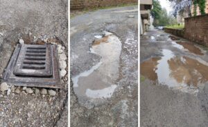 Viterbo – Case Ater in via Ippolito Nievo tra voragini, tombini saltati e cadute giornaliere: “Siamo in trincea, tutti ci ignorano”