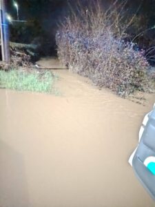 Pioggia incessante nella notte: alberi caduti e strade invase da fiumi d’acqua tra Vasanello, Orte e Corchiano