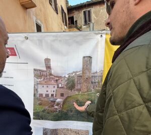 Sutri – Al via il restauro di Torre Fortebracci, Amori: “Dal Governo Meloni impegno concreto per territorio”