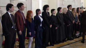 I cantanti di Sanremo intonano “Azzurro” al Quirinale davanti a Mattarella