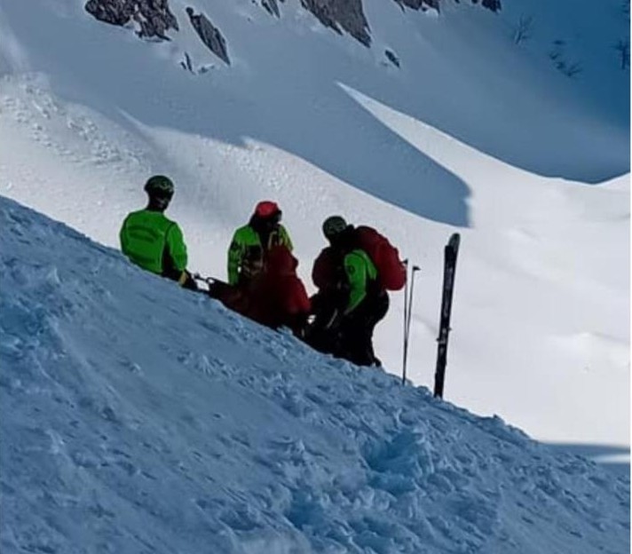 Frana sul Monte Terminillo, alpinisti soccorsi lungo il Canale Chiaretti Pietrostefani (FOTO)