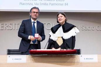 Lo chef Carlo Cracco all’apertura dell’anno accademico dell’Università Cattolica sede Piacenza-Cremona