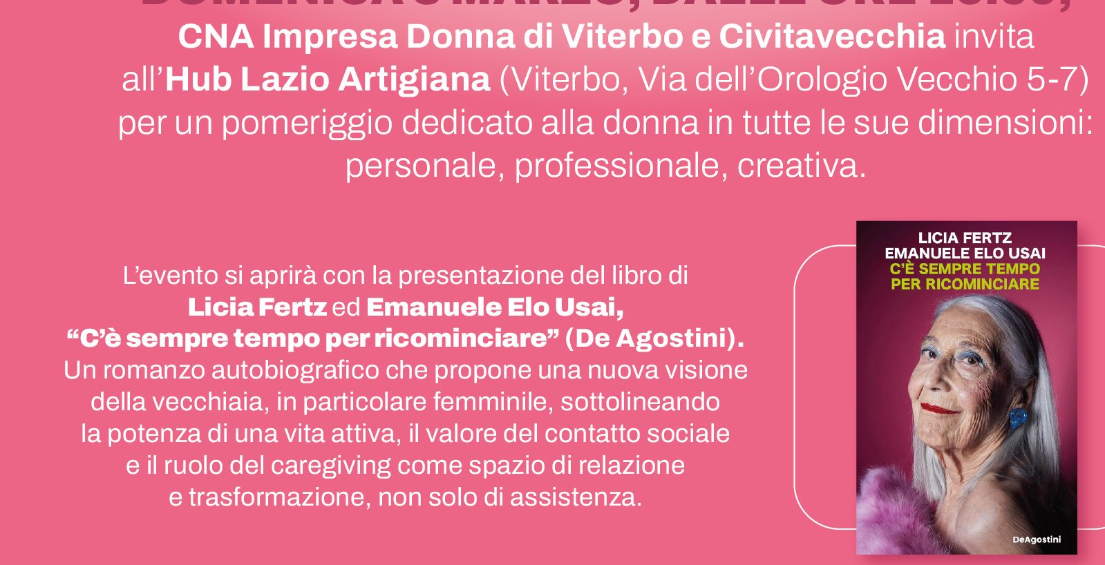 Viterbo – L’influencer Licia Fertz festeggia l’8 marzo con le imprenditrici e il suo ultimo libro