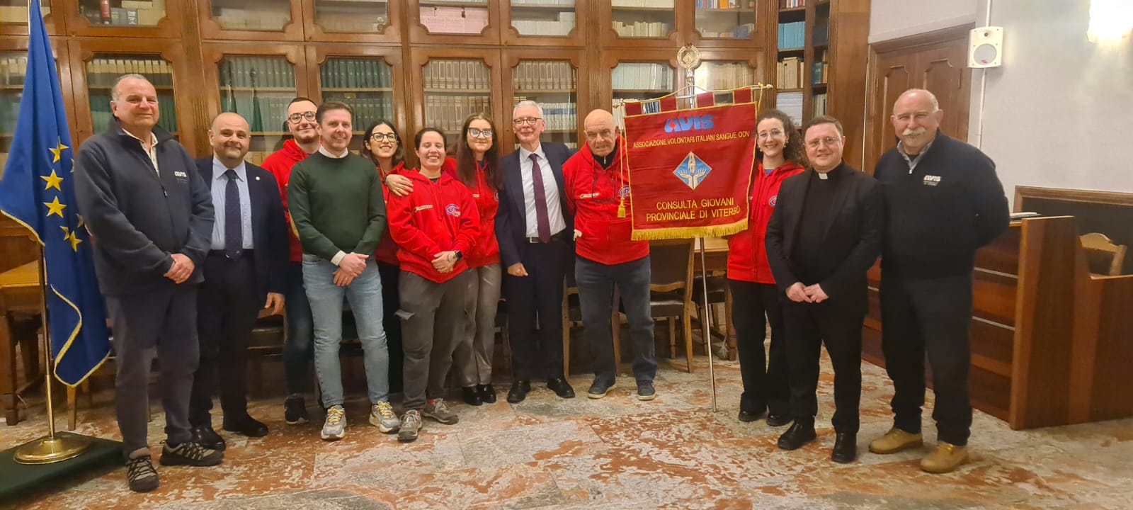 Viterbo – Avis Giovani, consegnato il Labaro alla Consulta provinciale: cerimonia in Prefettura