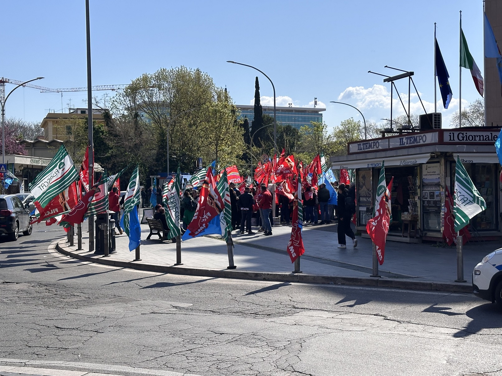 Roma – Presidio dei lavoratori del servizio di ristorazione del Policlinico Umberto I