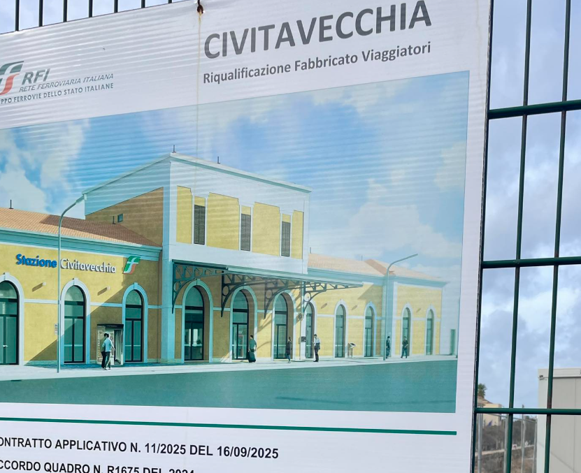 Civitavecchia – Riqualificazione della stazione ferroviaria, avviato il cantiere da oltre 23 milioni di euro