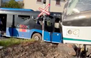 Soriano nel Cimino – Scontro tra treno e bus Cotral carico di studenti: diversi feriti