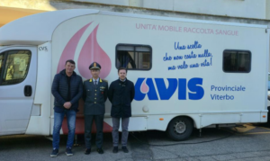 Viterbo – Giornata di donazione del sangue: ampia partecipazione tra Guardia di Finanza, UIL e AVIS