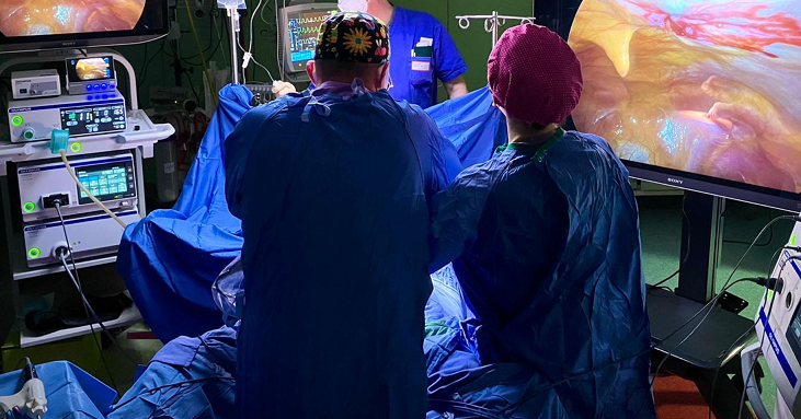 Primo intervento con colonna laparoscopica 4K all’ospedale di Cassino