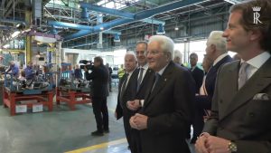 Mattarella visita lo stabilimento Piaggio di Pontedera