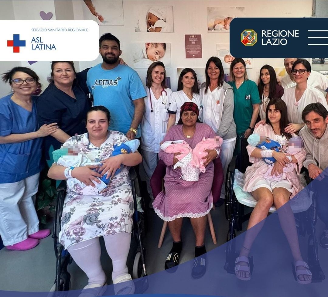 Latina – All’ospedale Santa Maria Goretti tre parti gemellari in un giorno