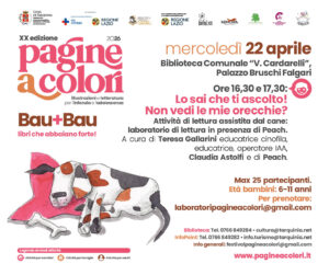 “Lo sai che ti ascolto! Non vedi le mie orecchie?”: a Tarquinia laboratorio di lettura con il cane Peach