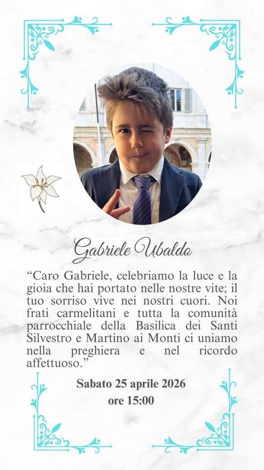 A Roma l’ultimo saluto a Gabriele Ubaldo, morto risucchiato in piscina a 7 anni