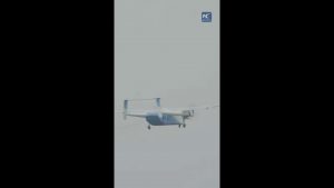 Cina, aereo commerciale cargo senza pilota HH-200 completa volo inaugurale