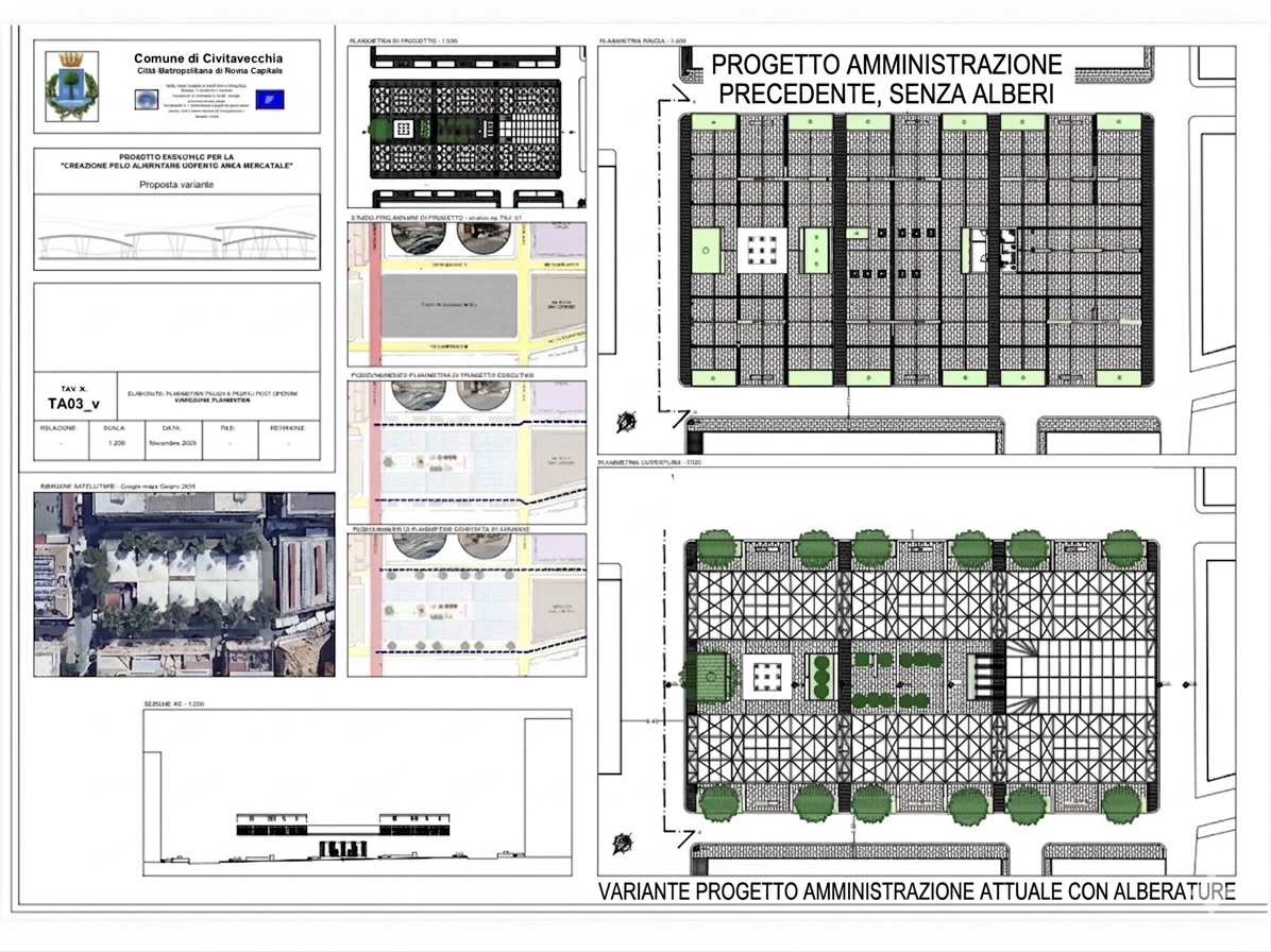 Civitavecchia – “Su piazza Regina Margherita il progetto precedente non prevedeva nessun albero”: la replica dell’amministrazione