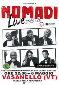 Festa grande per il patrono San Lanno a Vasanello, attesa per il live gratuito dei Nomadi