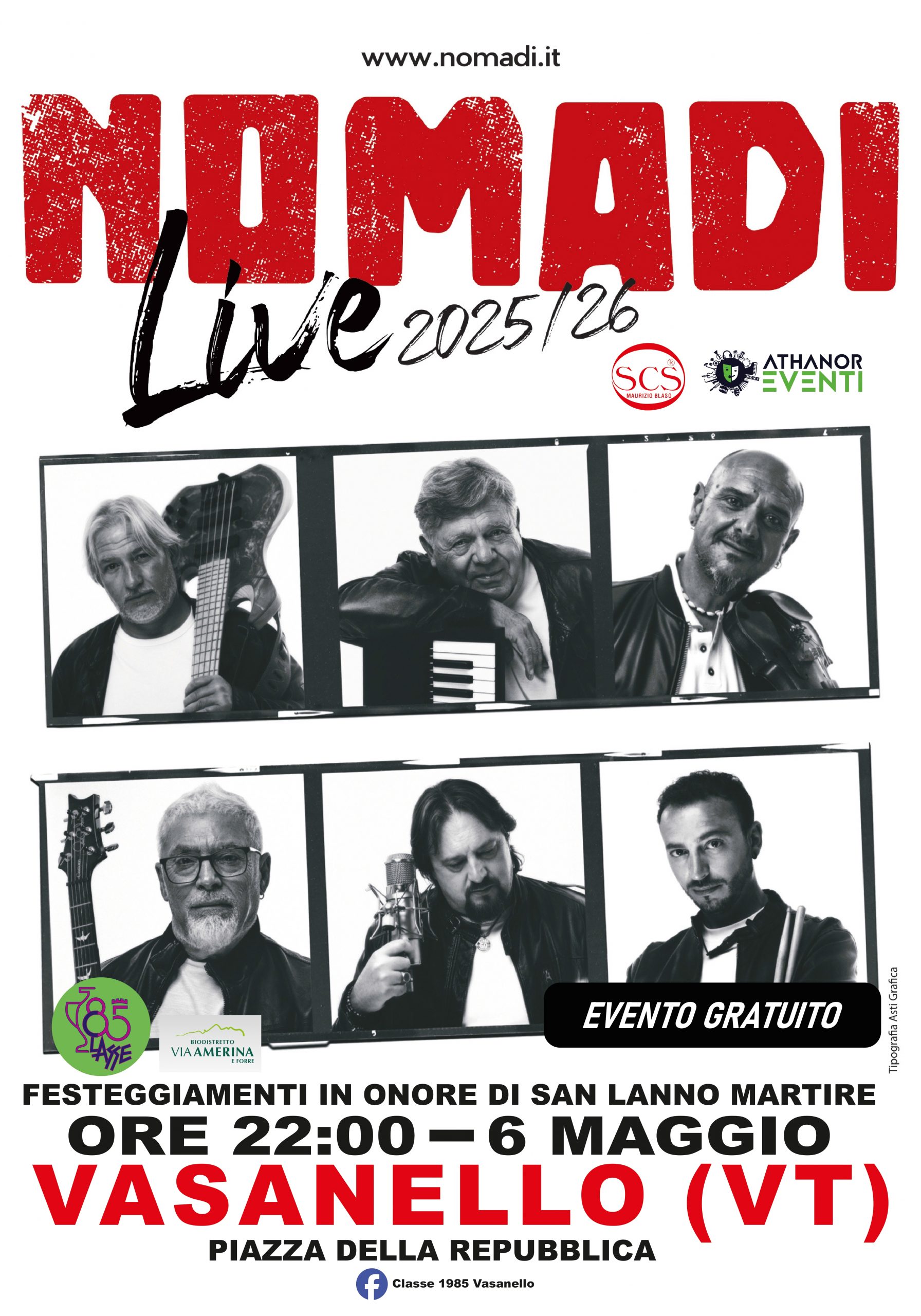 Festa grande per il patrono San Lanno a Vasanello, attesa per il live gratuito dei Nomadi