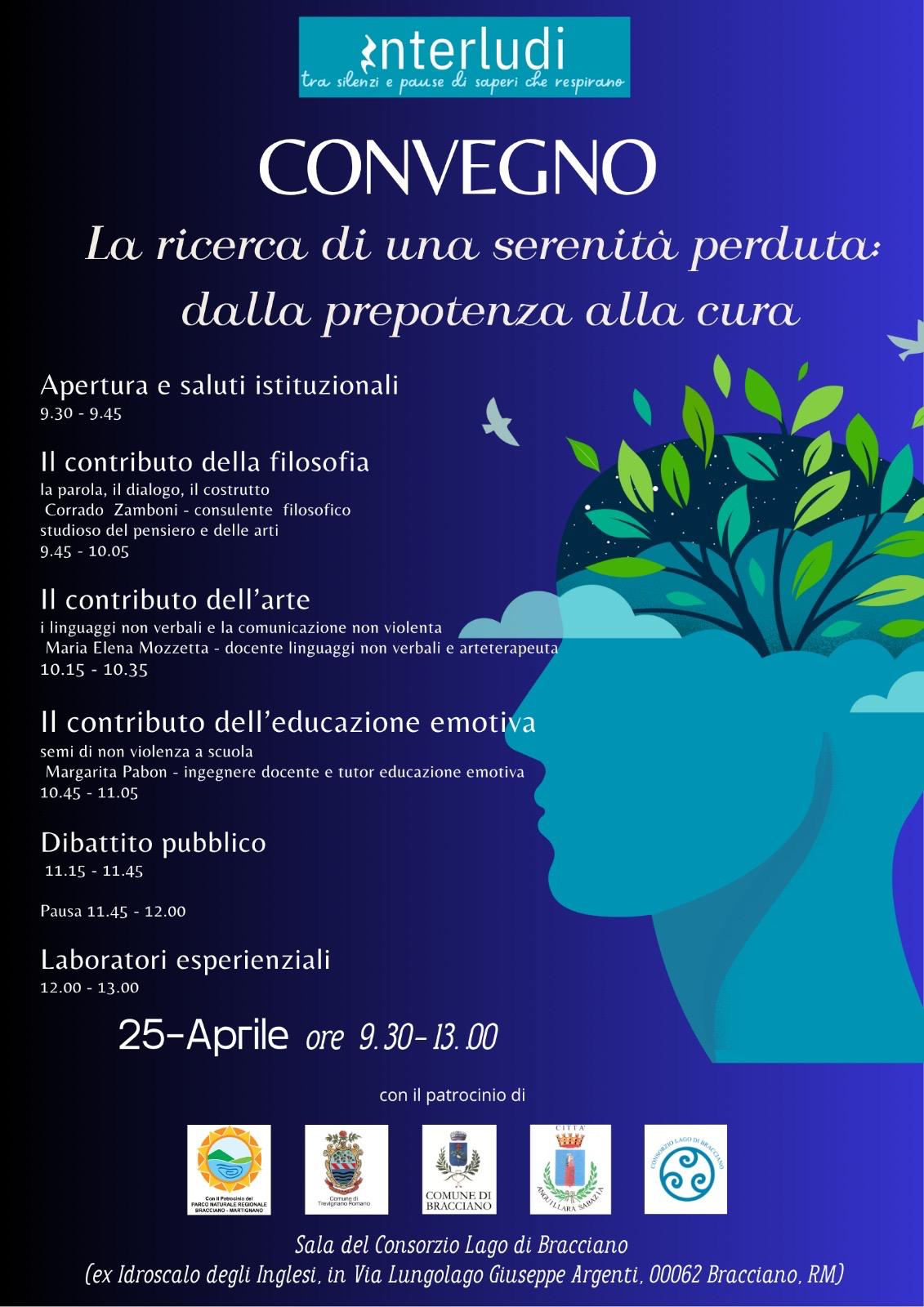 Bracciano, un convegno per trasformare il conflitto in crescita: filosofia, arte ed educazione emotiva al centro dell’incontro del 25 aprile