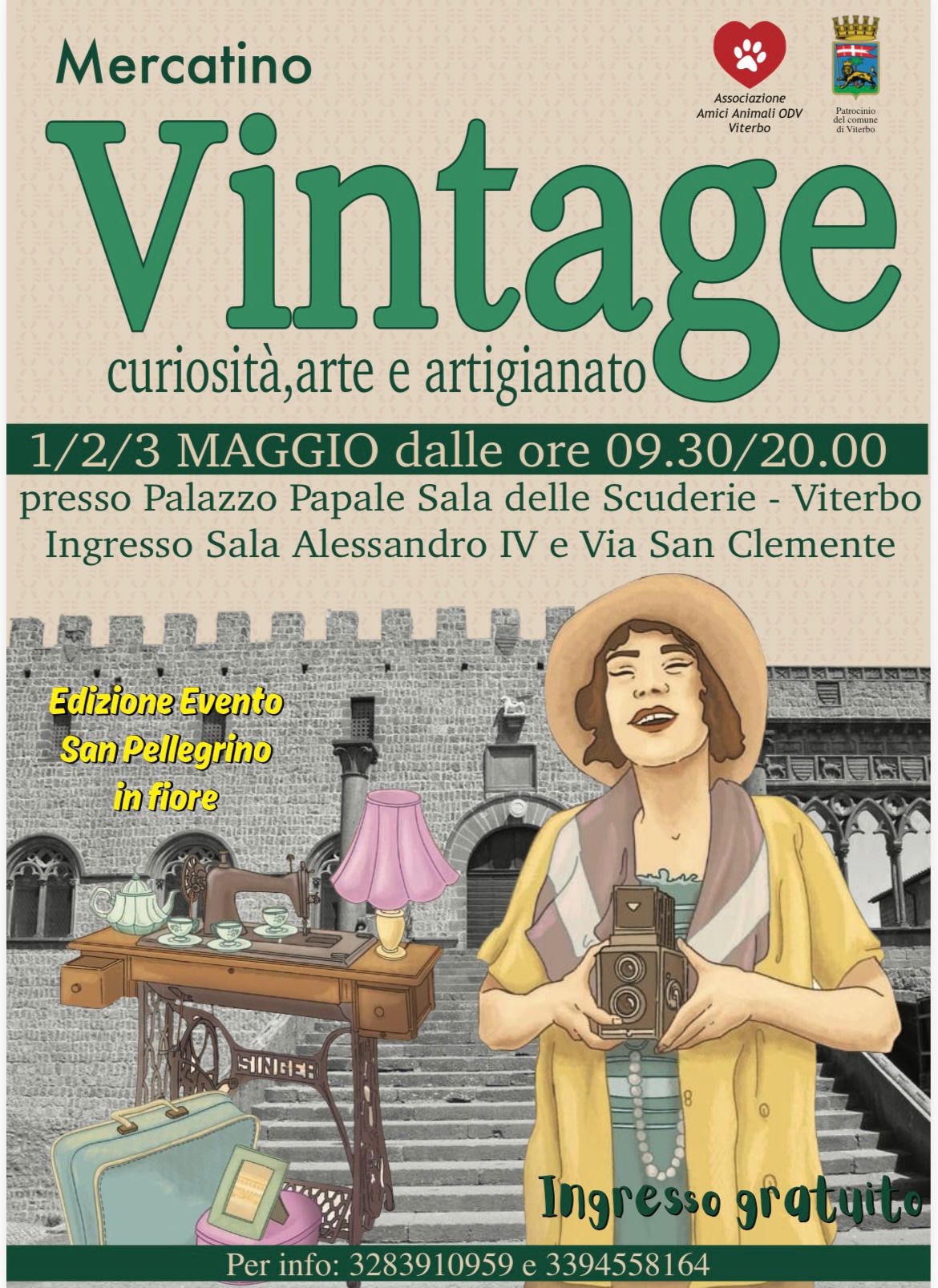 Viterbo – Tre giorni con il Mercatino Vintage a San Pellegrino in Fiore