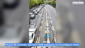 Cina, corsie spartitraffico robotizzate per ridurre il traffico