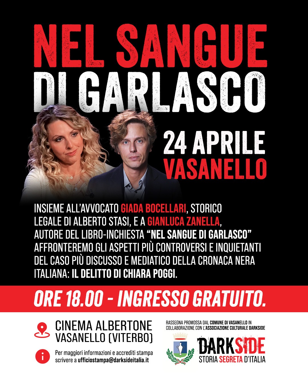 Vasanello – A Dark Side focus sul delitto di Garlasco con l’avvocato di Stasi, Giada Bocellari