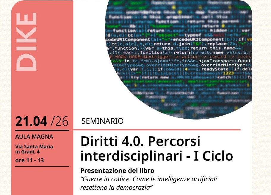 Viterbo – Diritti 4.0: l’Intelligenza Artificiale alla prova della Democrazia nel nuovo Seminario all’Università della Tuscia