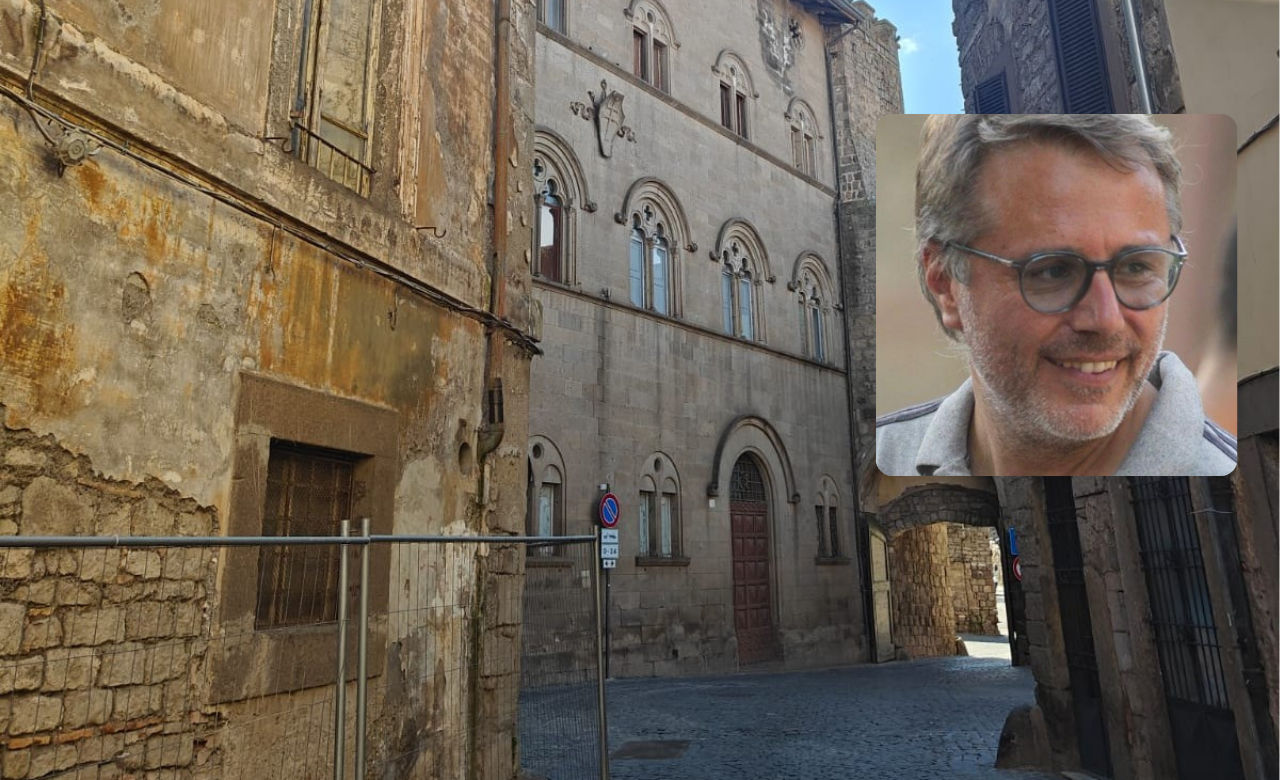 Viterbo – Crollo a Palazzo Donna Olimpia, la controffensiva di Aronne: “I 10 milioni persi? Colpa di chi governava prima. Carta Canta” (VIDEO)