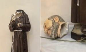 Frosinone – Fede e vandalismo in Ciociaria: l’ombra di una “fanatica” dietro la statua decapitata di Padre Pio