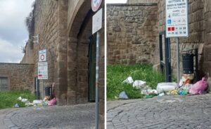 Viterbo – Porta di Pianoscarano lordata dagli incivili, i cittadini chiedono intervento: “Ci sono le telecamere, usiamole o togliamole”