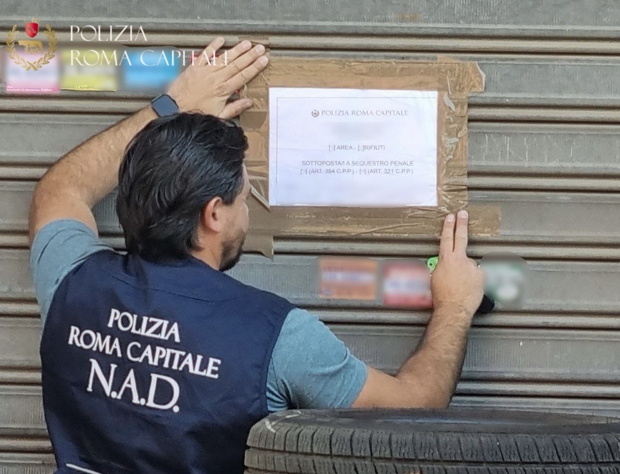 Roma – Scoperto sistema di smaltimento illegale di rifiuti pericolosi ad opera di un’autofficina abusiva: sequestri e denunce