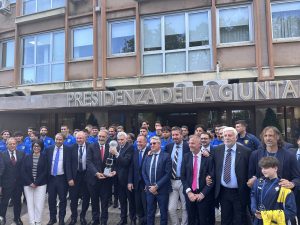 Festa giallazzurra in Regione: Francesco Rocca riceve e premia il Frosinone delle meraviglie