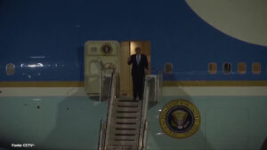 Cina, il presidente Usa Donald Trump arrivato a Pechino