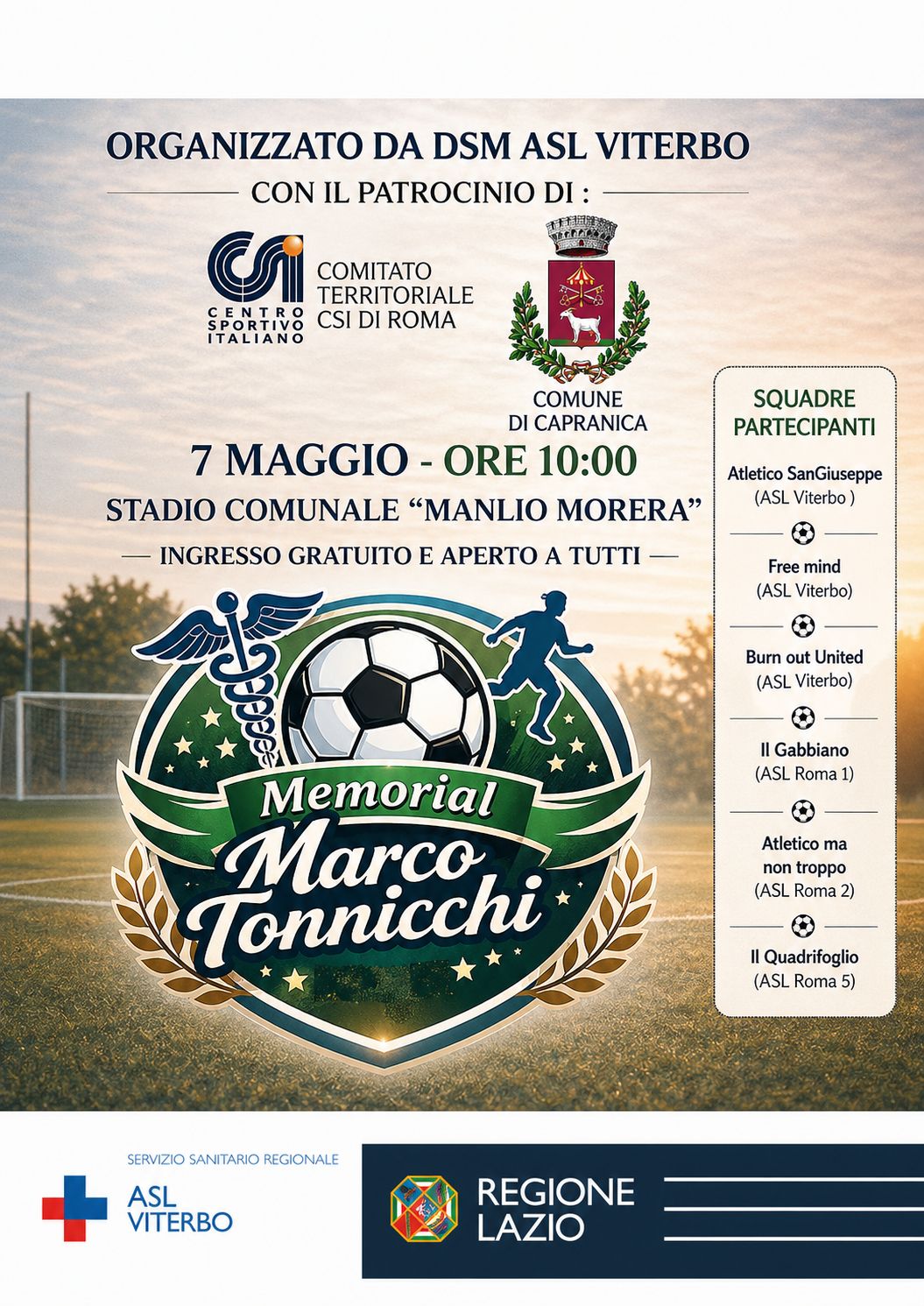 Sport e salute mentale: a Capranica il Memorial “Marco Tonnicchi”