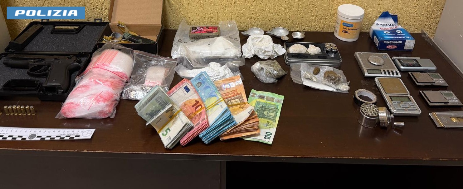 Armi e droga, la polizia arresta un uomo e una donna di Latina