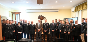 Il procuratore Mario Palazzi in visita al comando provinciale dei carabinieri