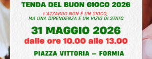 Formia – Domani in piazza la “Tenda del buon gioco” contro l’azzardo