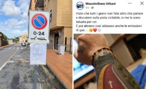 Viterbo – Caos via della Pila: commercianti in ginocchio per la ciclabile, la maggioranza risponde con i meme (FOTO)