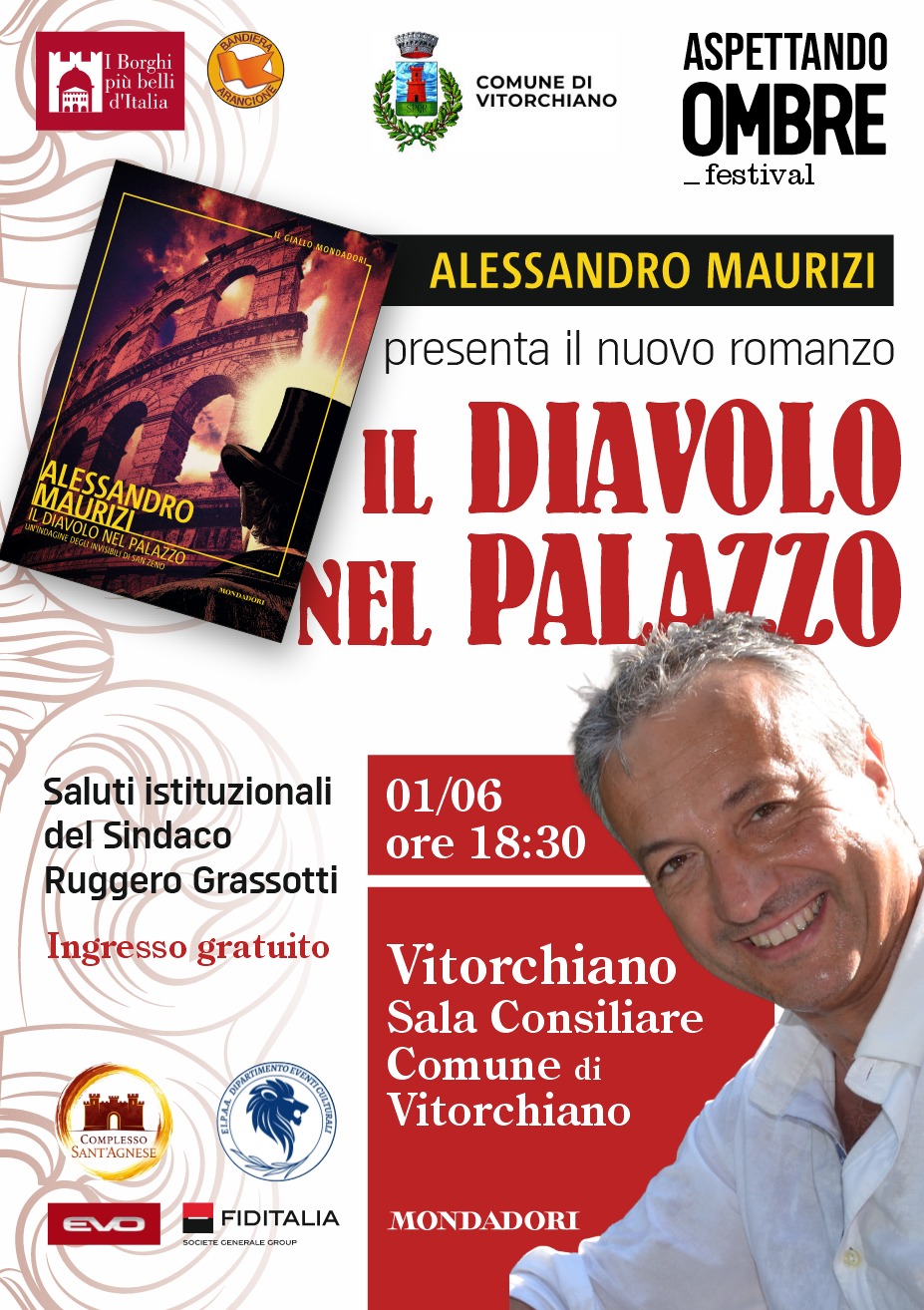 A Vitorchiano Alessandro Maurizi presenta il secondo giallo storico Mondadori “Il diavolo nel palazzo”