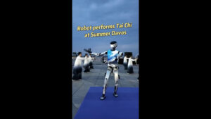 Cina, un robot pratica il Tai Chi al Summer Davos Forum