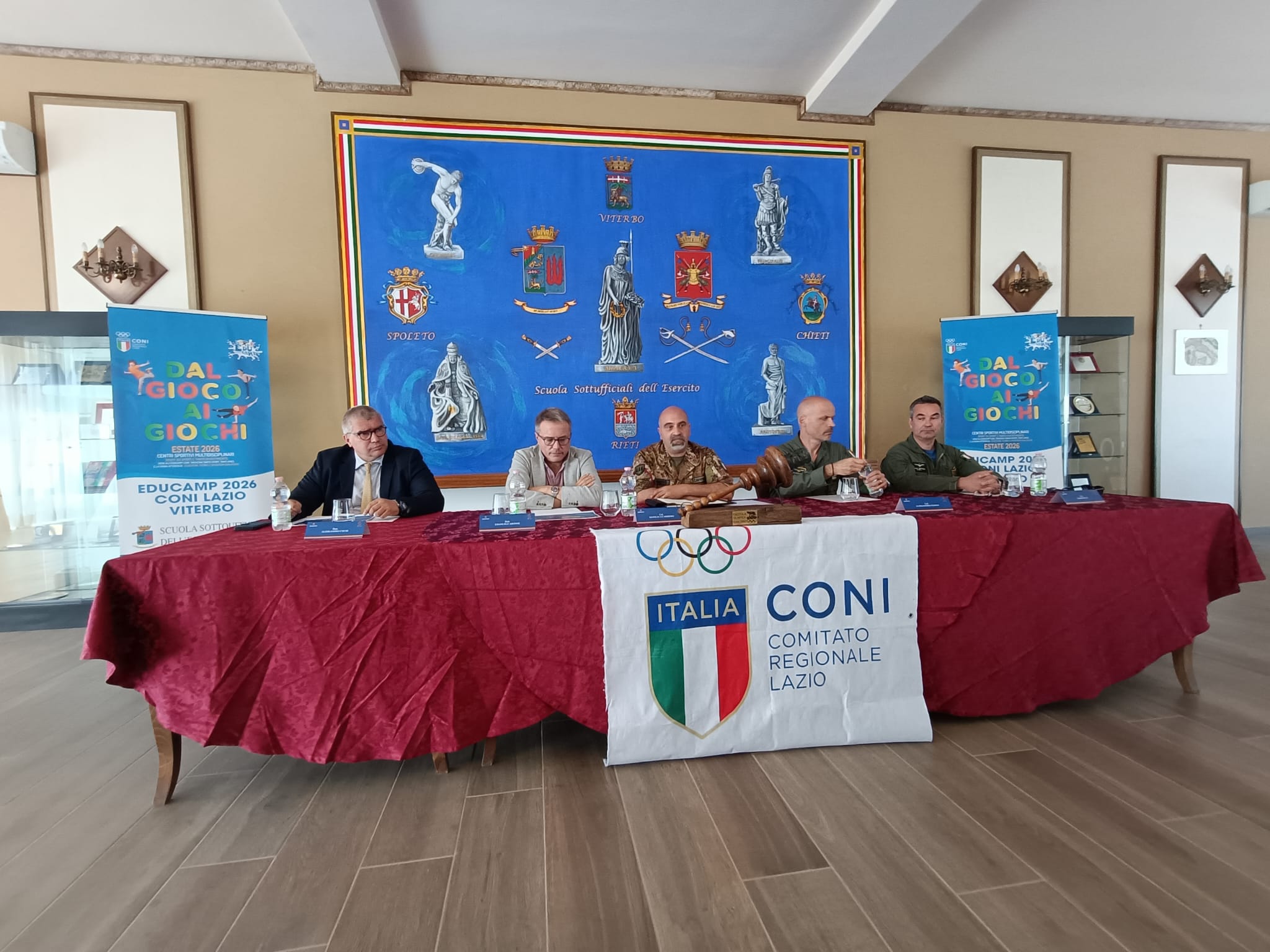 Presentato il progetto Educamp 2026 del Coni Lazio: sarà ospitato negli spazi della caserma Smam di Viterbo