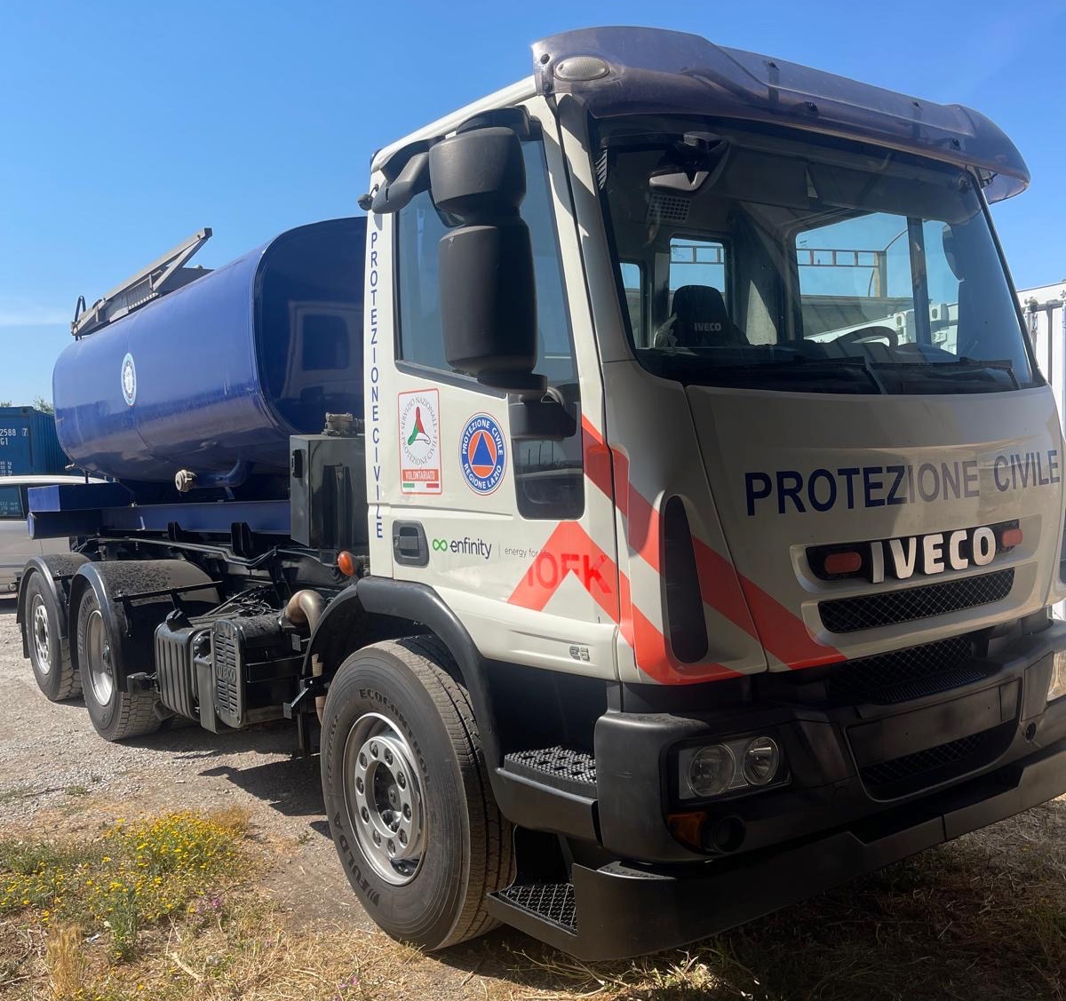 Montalto di Castro – Enfinity Global dona un’autobotte antincendio alla Protezione Civile Prociv Vulci 1