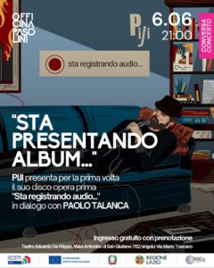 “Sta registrando audio…” Piji presenta dal vivo il suo primo album ufficiale in dialogo con Paolo Talanca