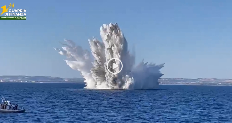 Civitavecchia – Esplode mina della Seconda guerra mondiale trovata davanti alla Frasca: pesava 200 chili (FOTO e VIDEO)