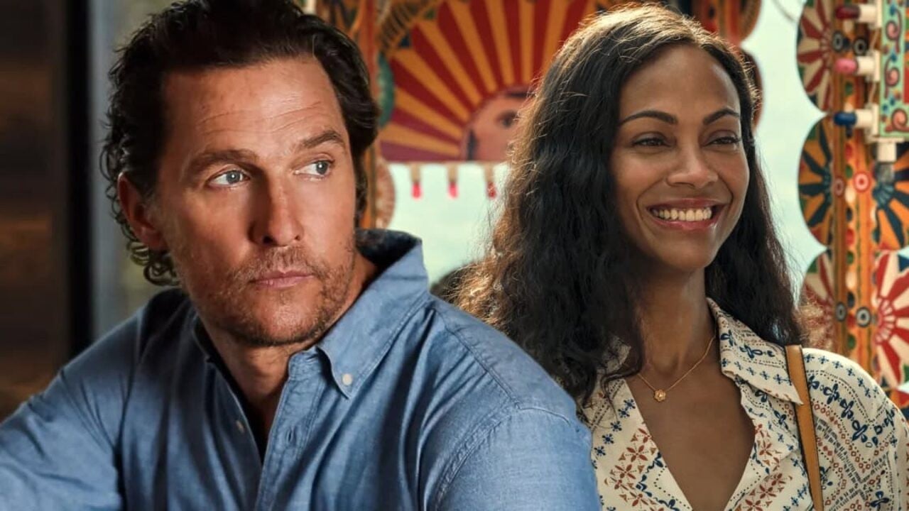 A Viterbo Zoe Saldana e Matthew McConaughey per le riprese del film Netflix “Positano”