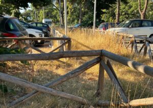 Viterbo – Parcheggio di via Baracca tra sporcizia e erba alta, Ciambella: “Non basta tagliare nastri