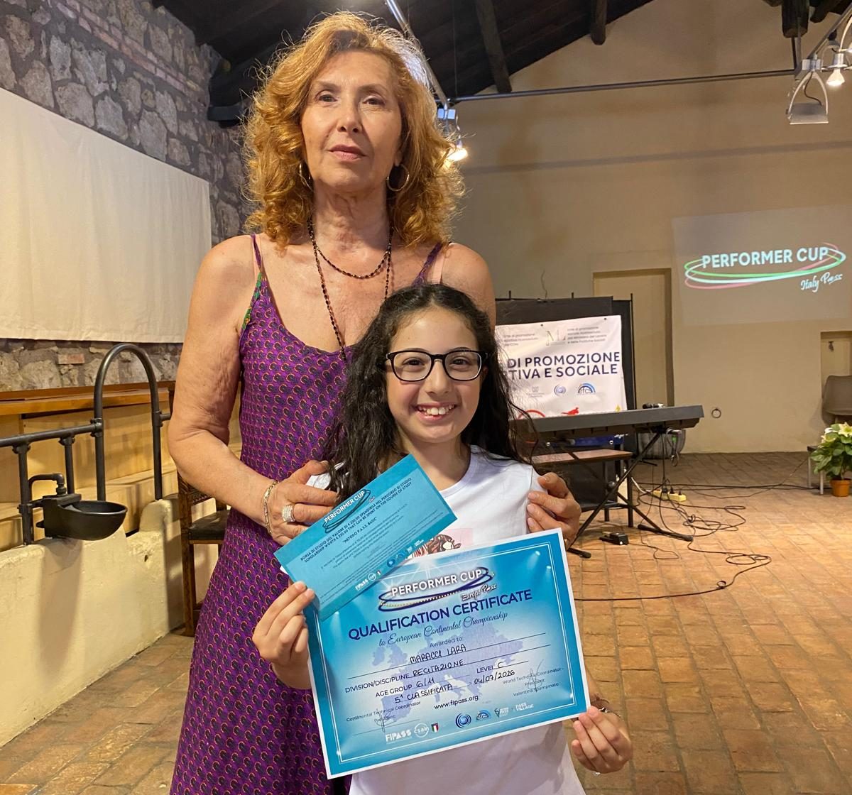 Vasanello – Grande prova di recitazione di Lara Maracci, 10 anni, che conquista l’accesso ai mondiali di Fipass