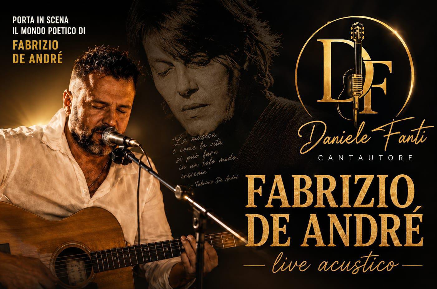 Viterbo – Daniele Fanti porta in scena il mondo poetico di Fabrizio De André