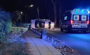 Ladispoli – Auto si ribalta nella notte: interviene il 118