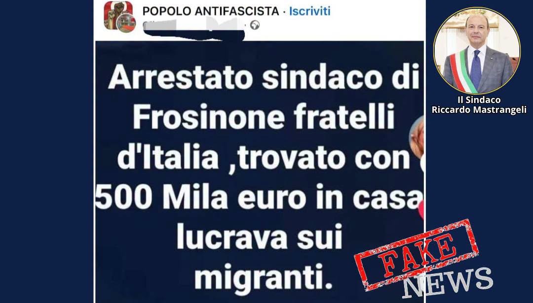 Sindaco Frosinone su ‘bufala’ arresto: “Fatto grave, denuncero